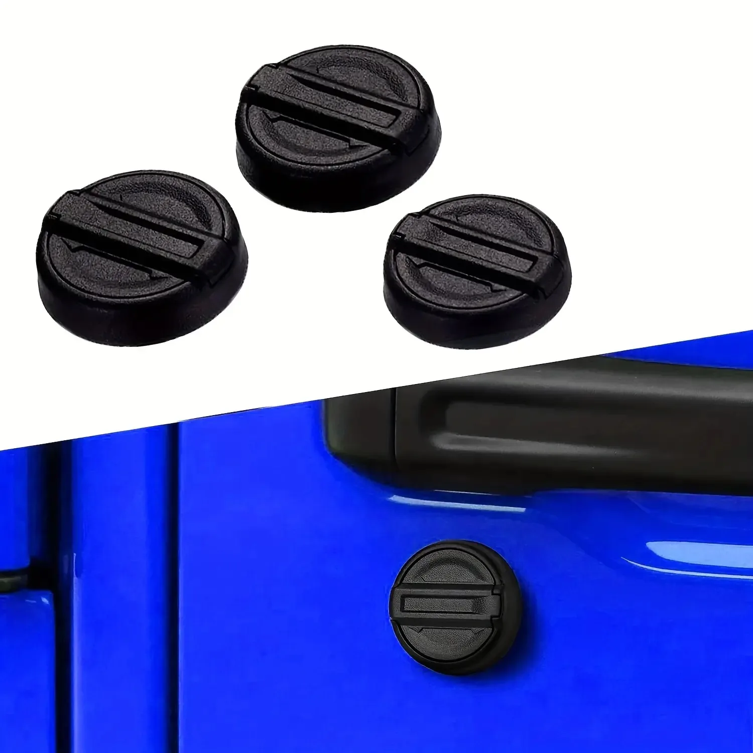 Magnetic Car Key Protector Keyhole Covers for 2018-2025 Jeep Wrangler JL & Gladiator JT JL/JT Series, ABS Plastic, Tool-Free Install, 95% Mud & Waterproof Blocker, Front Door Lock Dent & Ding Resistance, Abs Plastic Resists Dents And Dings