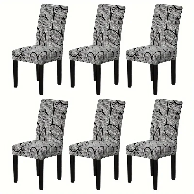Elastic Dining Chair Cover, Impresso Slipcover Case, Stretch, Capas para Casamento, Hotel, Banquete,
