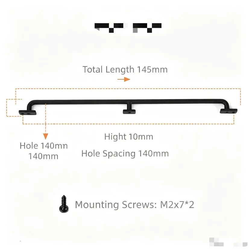D1RC Metal Side Body Rail Handle Hard Shell Upgrade Accessory for 1/10 Scale RC Crawler D90 D110 Camel Cup