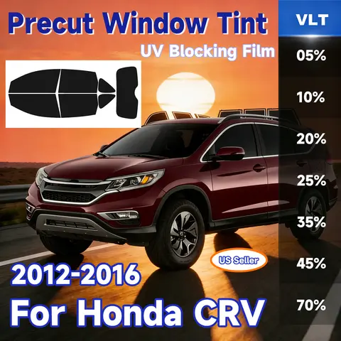 Haiy Co Window Tint Film PreCut For Honda CRV 2012-2016 Auto Sticker Sun Heat 2Ply Anti-Shatter, UV Blocking,Privacy Protection