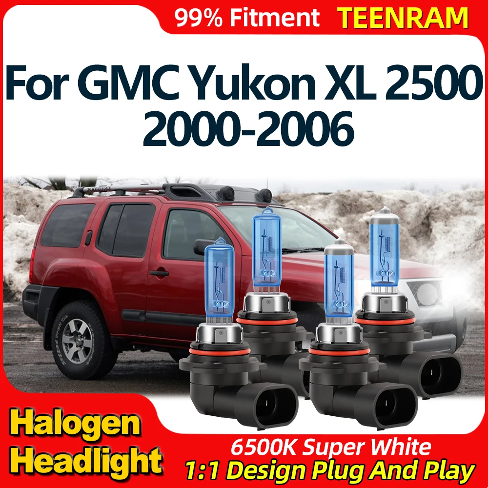 

200W Halogen Lights Bulbs 24000LM High Power Car Headlight 6500K For GMC Yukon XL 2500 2000 2001 2002 2003 2004 2005 2006