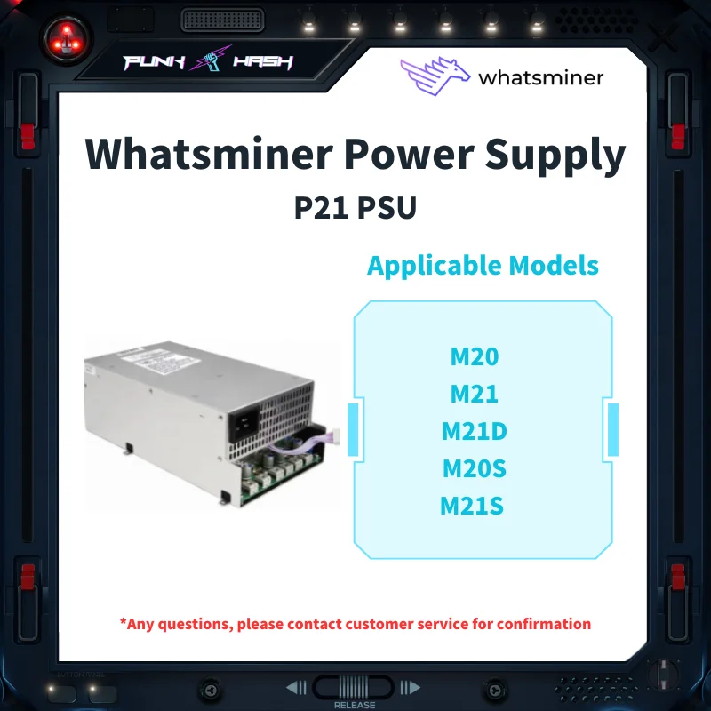 Alimentatore Originale Whatsminer PSU ASIC Miner P21 P222 P564B Parti per Miner M30 M50 M53 M56S++ M66 Garanzia di Sei Mesi