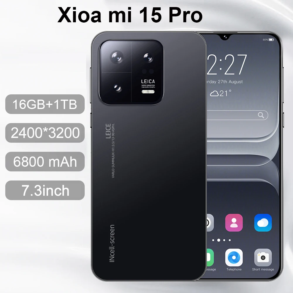 

2025Original Mobile Phones Deals Xioa mi 15 Pro Smartphone 7.3 inch Full Screen 4G 5G Cell Phone 6800mAh Brand New Phones Global