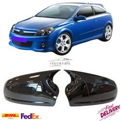 Bat Style Mirror Cover for Opel Astra H 2004-2013 OPC GTC Car Accessories Shiny Piano Black Tuning Auto Sport Design Part