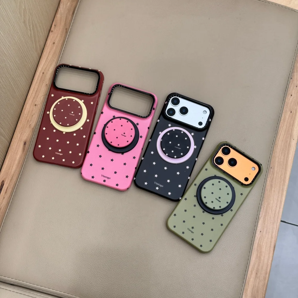 

Film Star series with magnetic holder mobile case, suitable for iPhone12/13/15/14/16/17ProMax, simple shockproof protective case