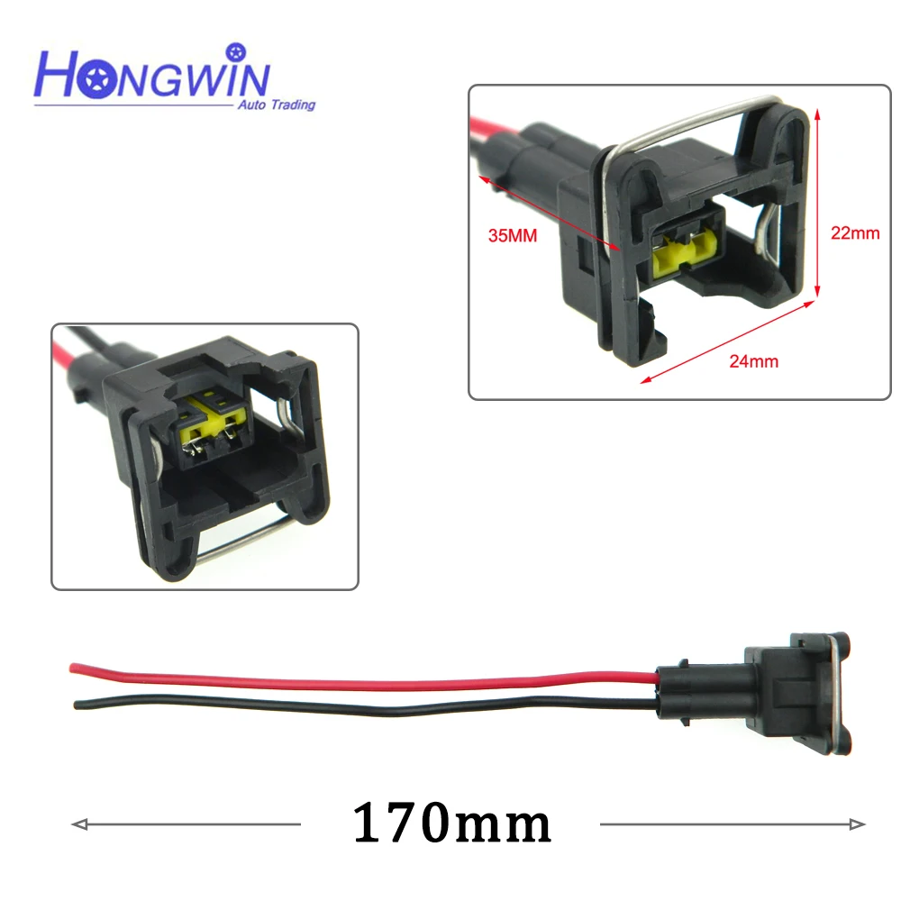 10 Stück Einspritzdüsen-Steckverbinder, Verdrahtungsstecker, Clips, Boost-Magnetventil, passend für EV1 OBD1 Pigtail Cut & Splice 440cc 650cc 850cc 1000cc – Detail 2