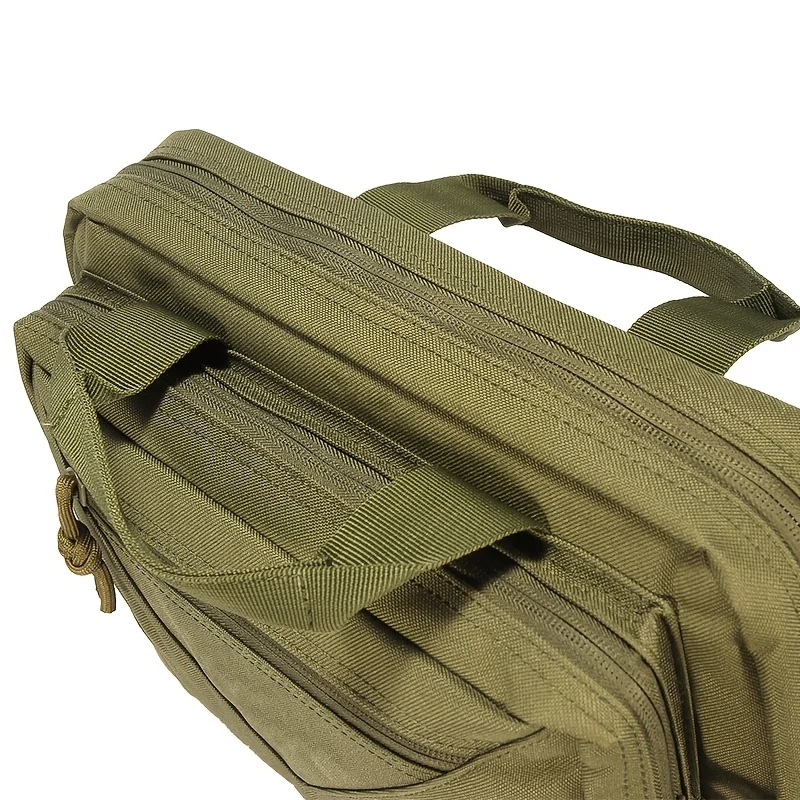 حقيبة مسدس تكتيكية ناعمة بسحاب مع 5 حلقات مرنة تحمل 5 كومة مزدوجة/1 أكياس تخزين مفردة مخفية #4