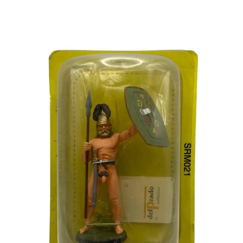Del Prado, Srm021 Figurine de guerrier Gaesatae 225 avant JC, mercenaire celtique d'élite qui a combattu nu, échelle 1:32, collection Ennemis de Rome, peinte à la main avec de grands détails, sans base, emballage blister pouvant être froissé, base d'identification