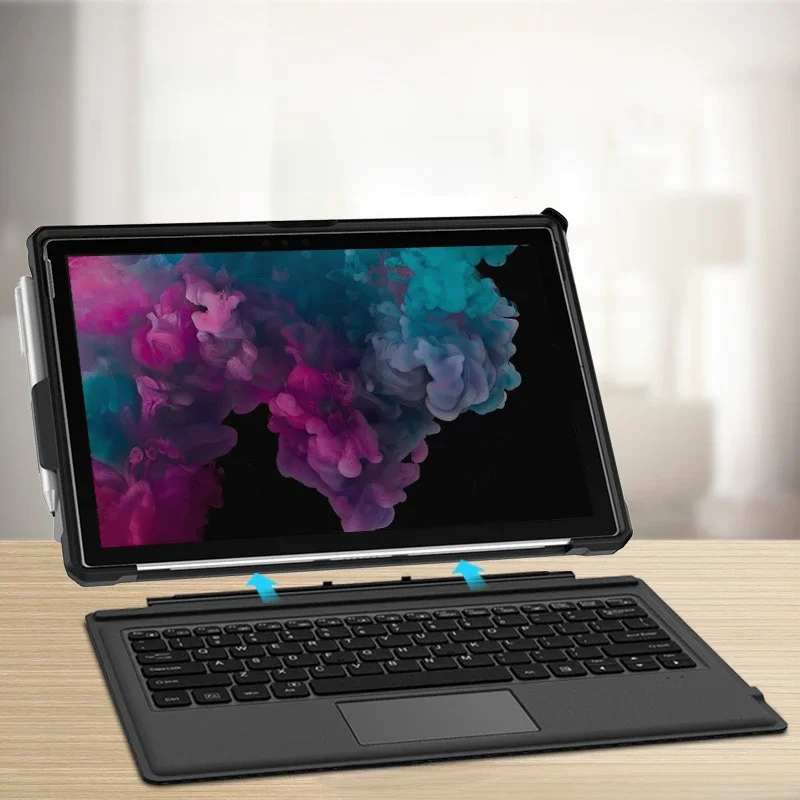 Dla Microsoft Surface Pro 11 10 9 8 7 6 5 LTE 7 + Plus Surface GO 1 2 3 Etui ochronne Wytrzymała tylna pokrywa z paskiem na pióro — zdjęcie produktu 7