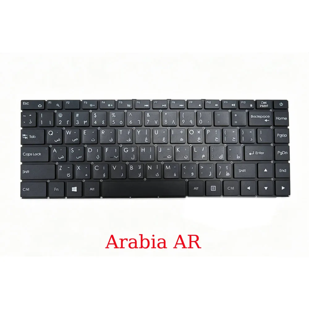 Laptop Keyboard For MB2906041 Arabia AR Russian RU English US Black No Frame New