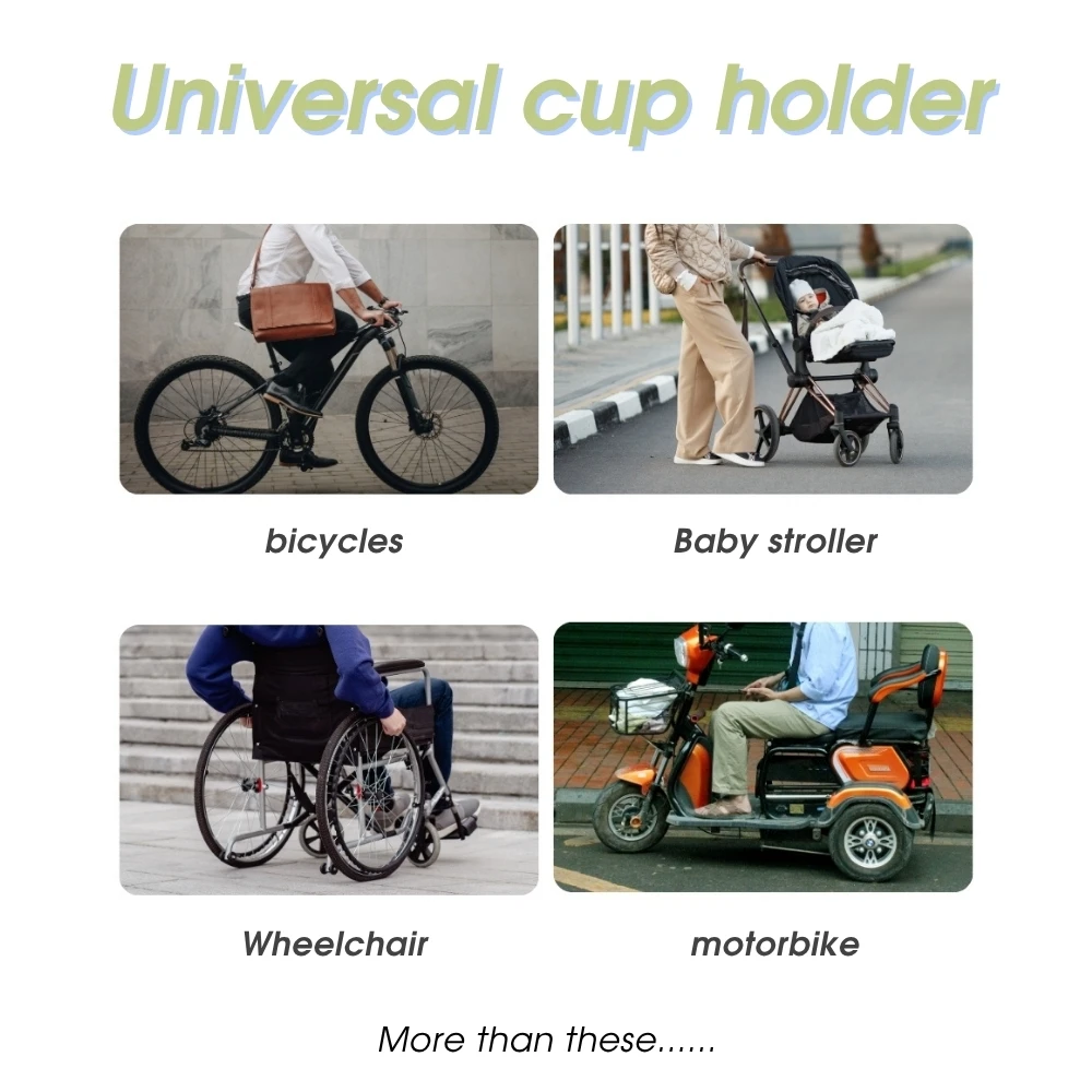 Erduo Baby Kinderwagen Zubehör Kinderwagen Rollstuhl Fahrrad Trinkbecher Flaschenhalter Doppel Handy Kaffeehalter für Warenkorb