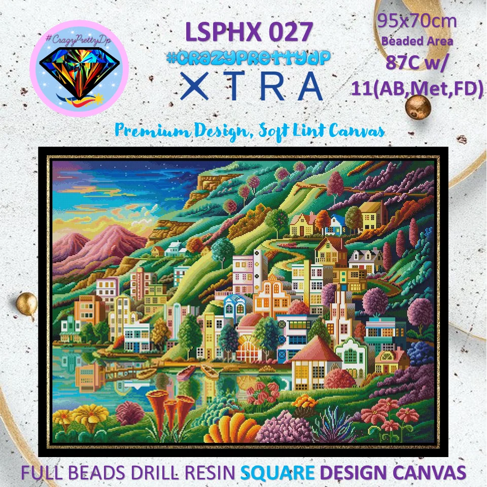 crazyprettydp diamond painting prime LSPHX 027 Paradise Nature Crystal Decor Diy handmade crazy pretty