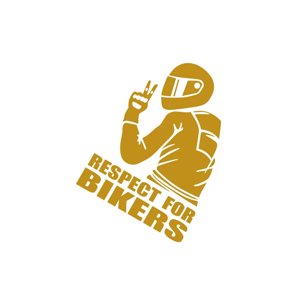 Various Sizes Respect For Bikers Car Sticker Waterproof  Sticker Decal Funny Vinyl Bike Motorcycle Auto Car Styling Decoration