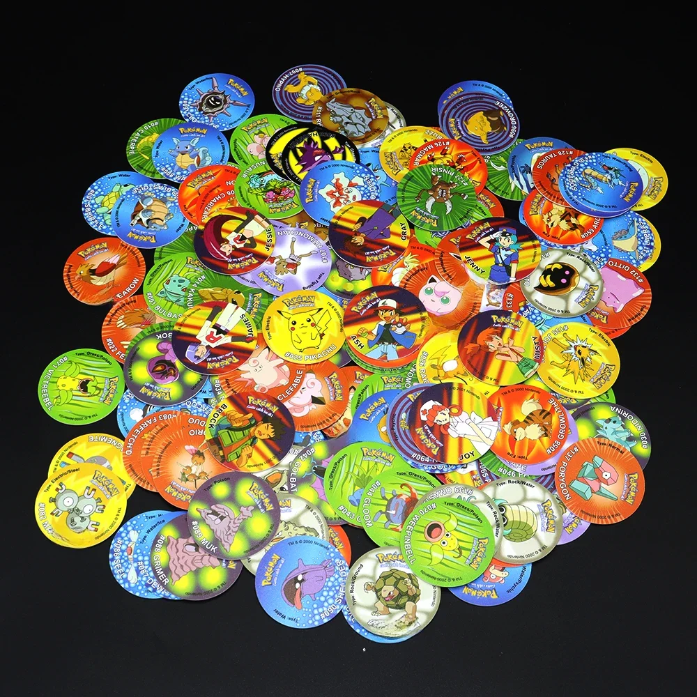 Cartão de Coleção Pokemon Tap, Iniciante, Iniciante, Ronda, Pikachu, Pogs, Cheetos, Chipitaps, 1ª,