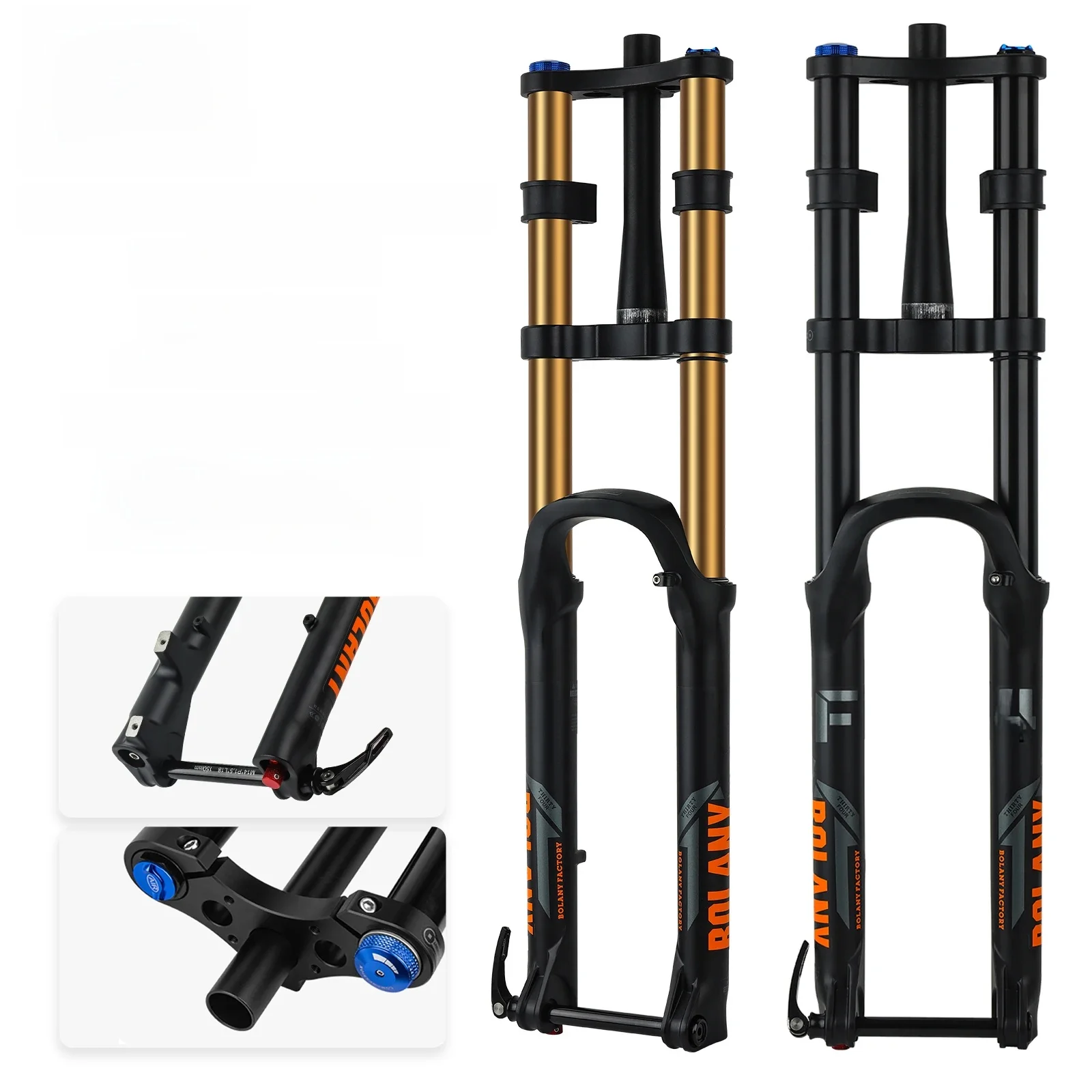 AliExpress BOLANY Bolany 27.5/29 Inch Double Shoulder Rebound Adjustment MTB Mountain Bike Air Fork Boost Fork Thru Axle 180mmTravel DH AM Bicycle