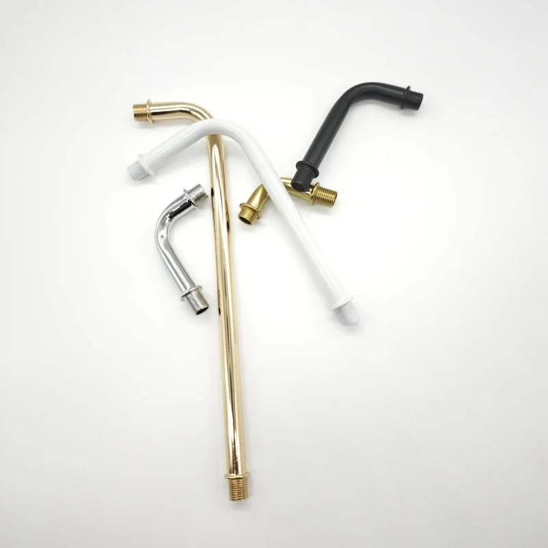 Tube de dents coudées à Double tête en chrome galvanisé M10, accessoires de matériel d'éclairage, lampe de Table murale en forme de sept, Tube métallique