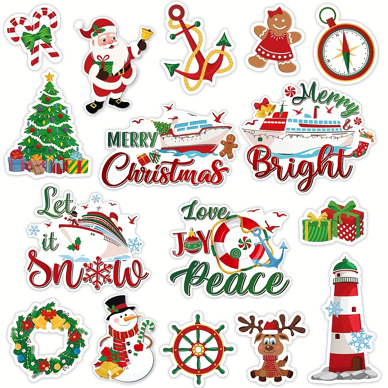 

Настенный декор, 16 шт., рождественские украшения для круизных дверей, магнитные украшения, подходят для зимних рождественских круизных дверей, посудомоечных машин,