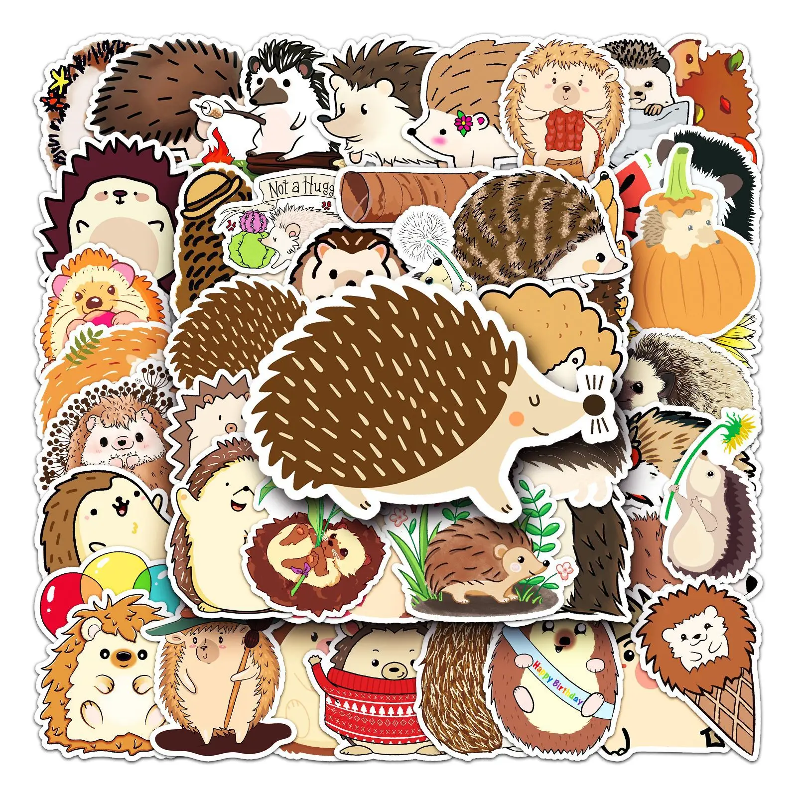 10/30/50PCS Cute Hedgehog Stickers Cartoon Kids Toy Gift PVC Decals DIY Phone Bicycle Luggage Skateboard Kawaii Animal Sticker