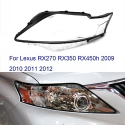 For Lexus RX270 RX350 RX450h 2009 2010 2011 2012 front Car Headlight Cover Lens Shell Lampcover Lampshade Headlamp housing