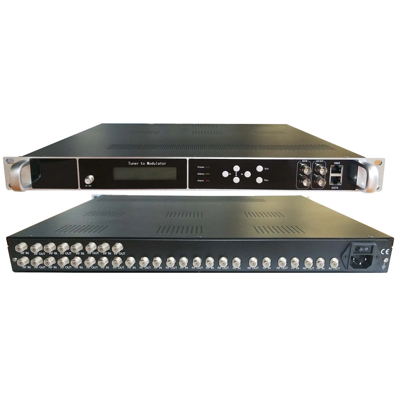 

16 tuners to RF modulator, digital catv modulator, DVB-S2/DVB-T2/DVB-C/ATSC/ISDB-T tuners input, output DVB-T/DVB-C/ATSC/ISDB-T