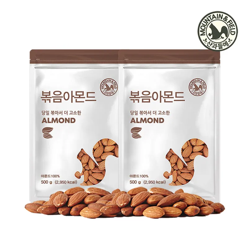 [Mountain and field] 24-year-old Sunshine almond fried 500g almonds (total 1kg) processing on the same day