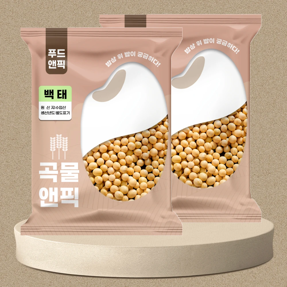 곡물앤픽 수입 백태 콩 4kg(2kg+2kg)