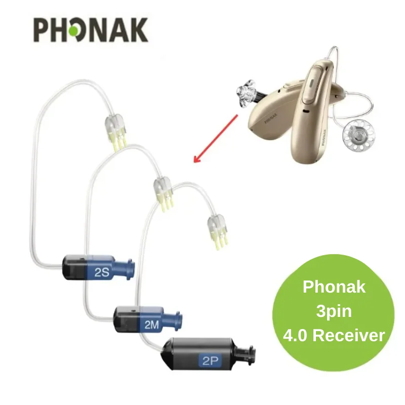 Phonak Hearing Aid Standard Power RIC Receiver SDS 4.0 Wire, Replacement Receiver for Phonak Audeo M RIC Hearing Aids