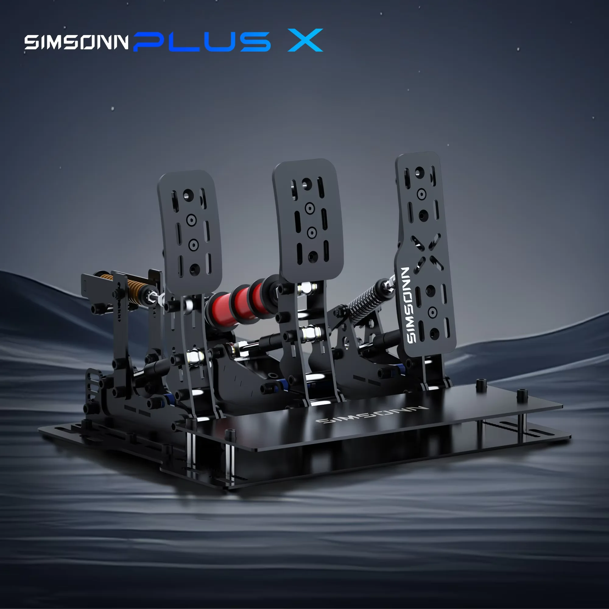 Pedali con sensore di carico per simulatore di guida SIMSONN Plus X P3-H3, con piastra di base opzionale, reattore tattile, set di pedali per simulatore di guida, motore a vibrazione VAM e VAM RPO per