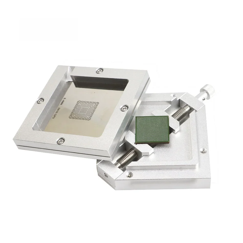 90x90mm Aluminium BGA Reballing Station Schablonen Vorlage Halter Leuchte BGA PCB Chips Solder Ball Rework Reparatur Jig