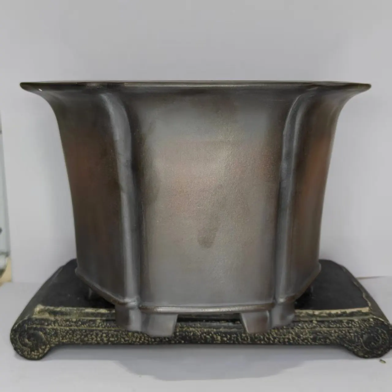 

Горячая распродажа: высококачественный каскадный чайник из неокрашенной глины Иньцзинь в форме шестиугольника с антикварной отделкой