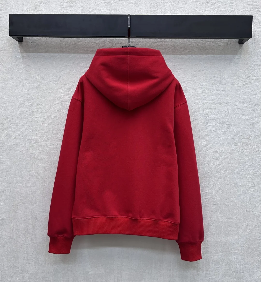

New autumn and winter fleece hooded sweatshirt with drawstring, simple daily casual sports style sweatshirt