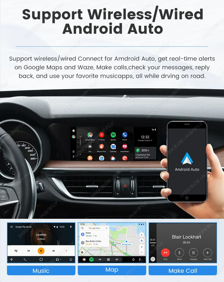 MEKEDE Kabelloses Carplay BOX Android Auto MINI BOX für Alfa Romeo Giulietta OEM-Bildschirm Upgrade-Modul DSP BT Unterstützt YOUTUBE Netflix Twitch TikTok Facebook Kamera Carplay BOX Unterstützt Mirror Link HDMI IN Sprachsteuerung – Detail 8