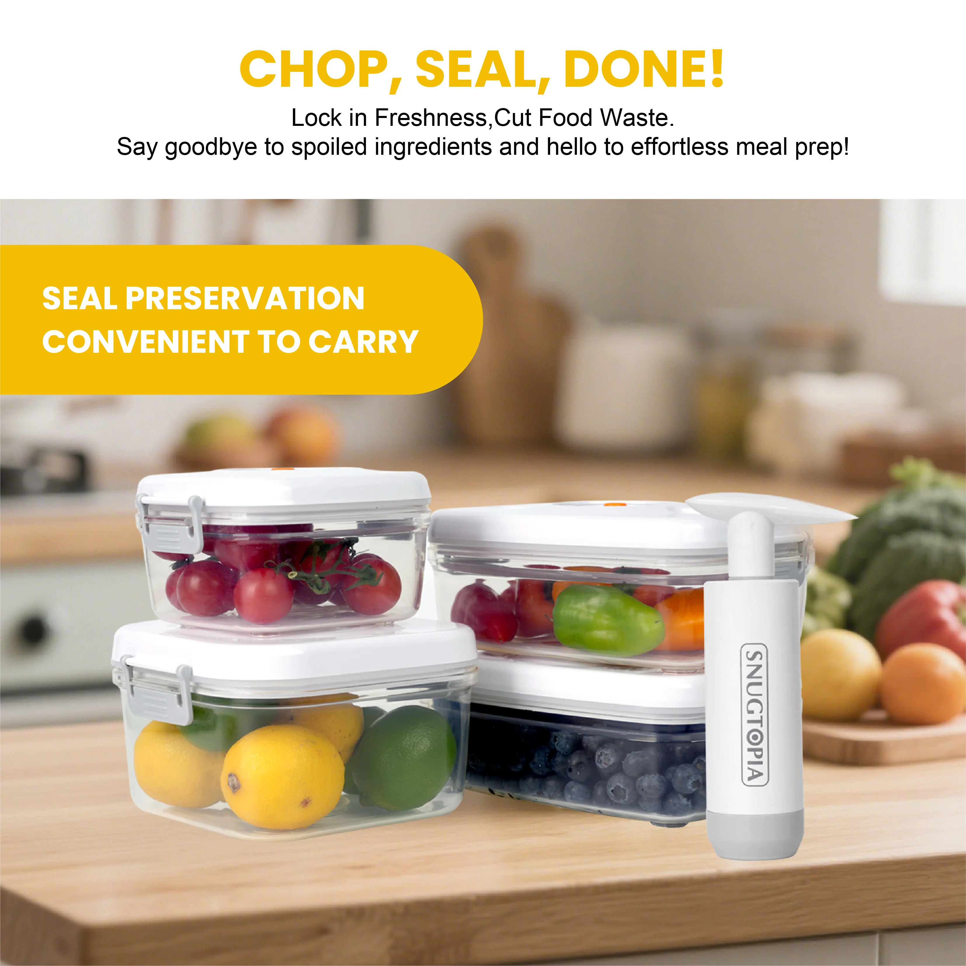 Zestaw 7+1 pojemników do przec – Food Storage Vacuum Containers recenzja i cena