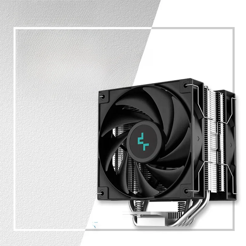 DEEPCOOL AG400 4 rurki cieplne Podwójny wentylator chłodzący procesor Chłodnica powietrzna 2000 obr./min Wentylator biurkowy do Intel LGA1700 1200 115X AMD AM4 — zdjęcie 2