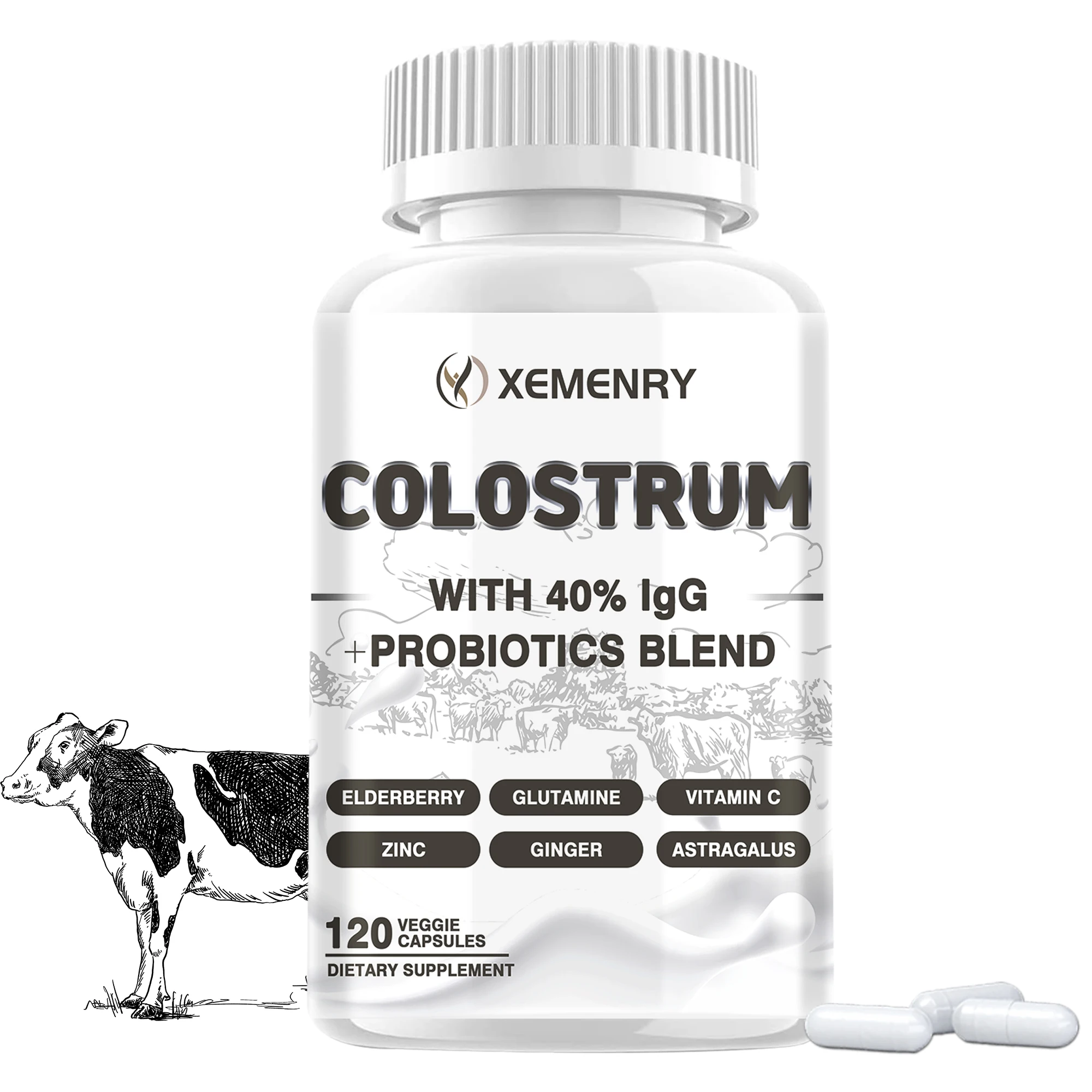 Colostrum - Supports Immune Health, Promote Gut, Digestive and Metabolic Health Muscle Growth & Repair - 120 Capsules