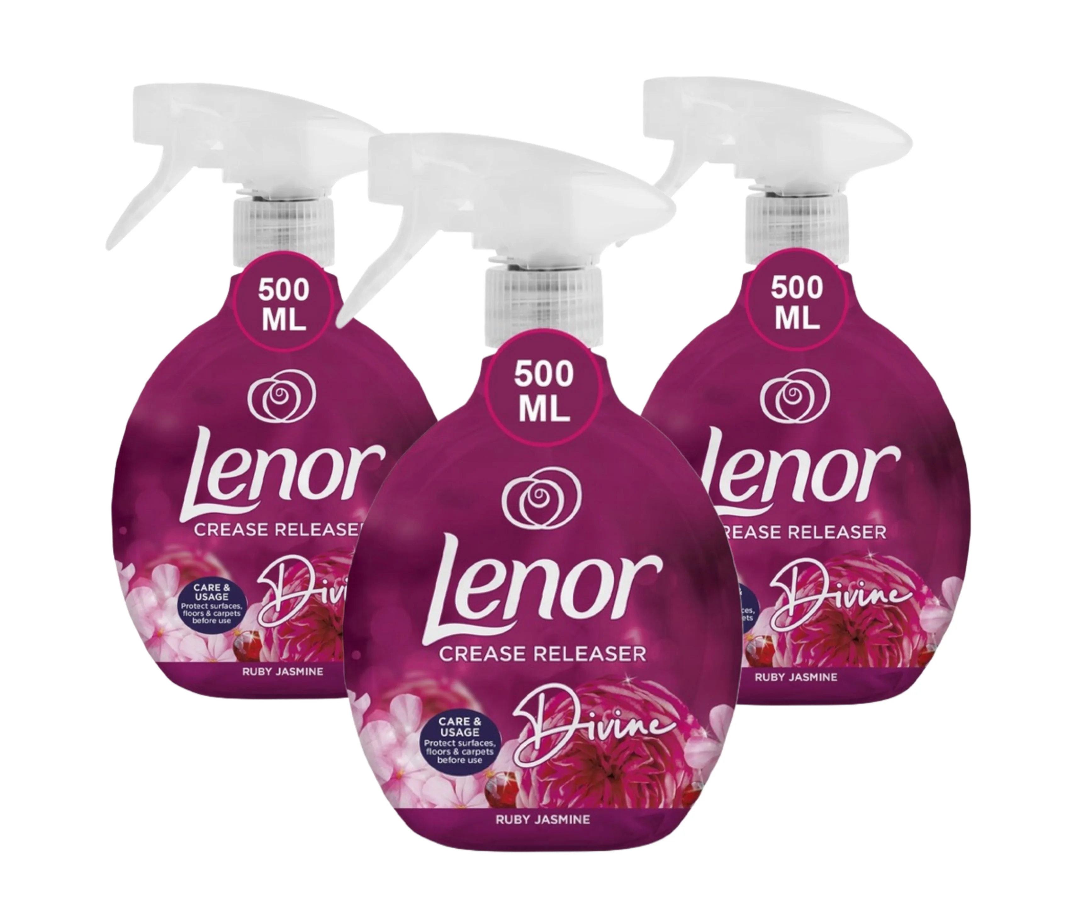 LENOR Crease releaser Żelazko w sprayu Ruby jasmin 3x500ml