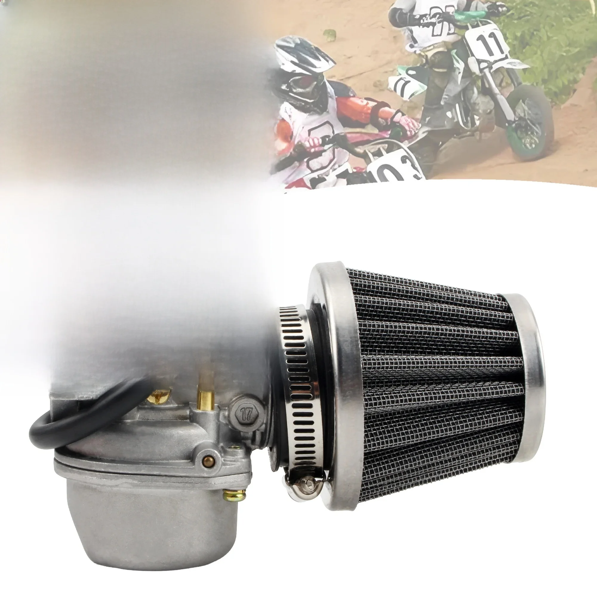 AliExpress PowerMotor Universal Motorcycle Carburetor PZ19 19mm Set with Air Filter for 50 70 90 110cc ATV Off-road Dirt Pit Bike Motocross