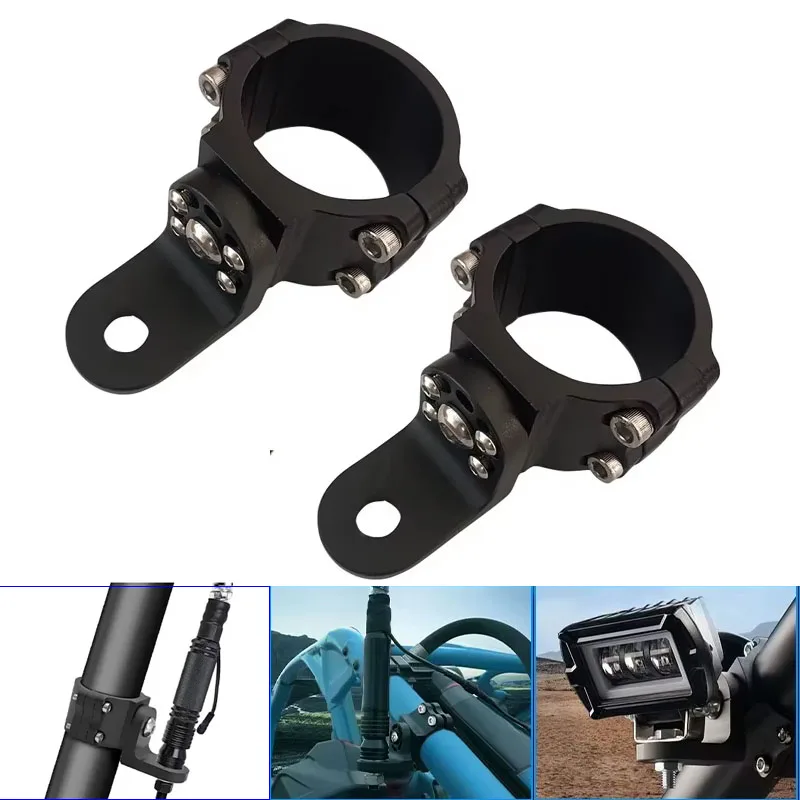 2pcs 1.75-2Inch Flag Antenna Mount Light Bracket Flagpole Light Holder For Can-Am Maverick X3 Polaris RZR Turbo S 2017-2019