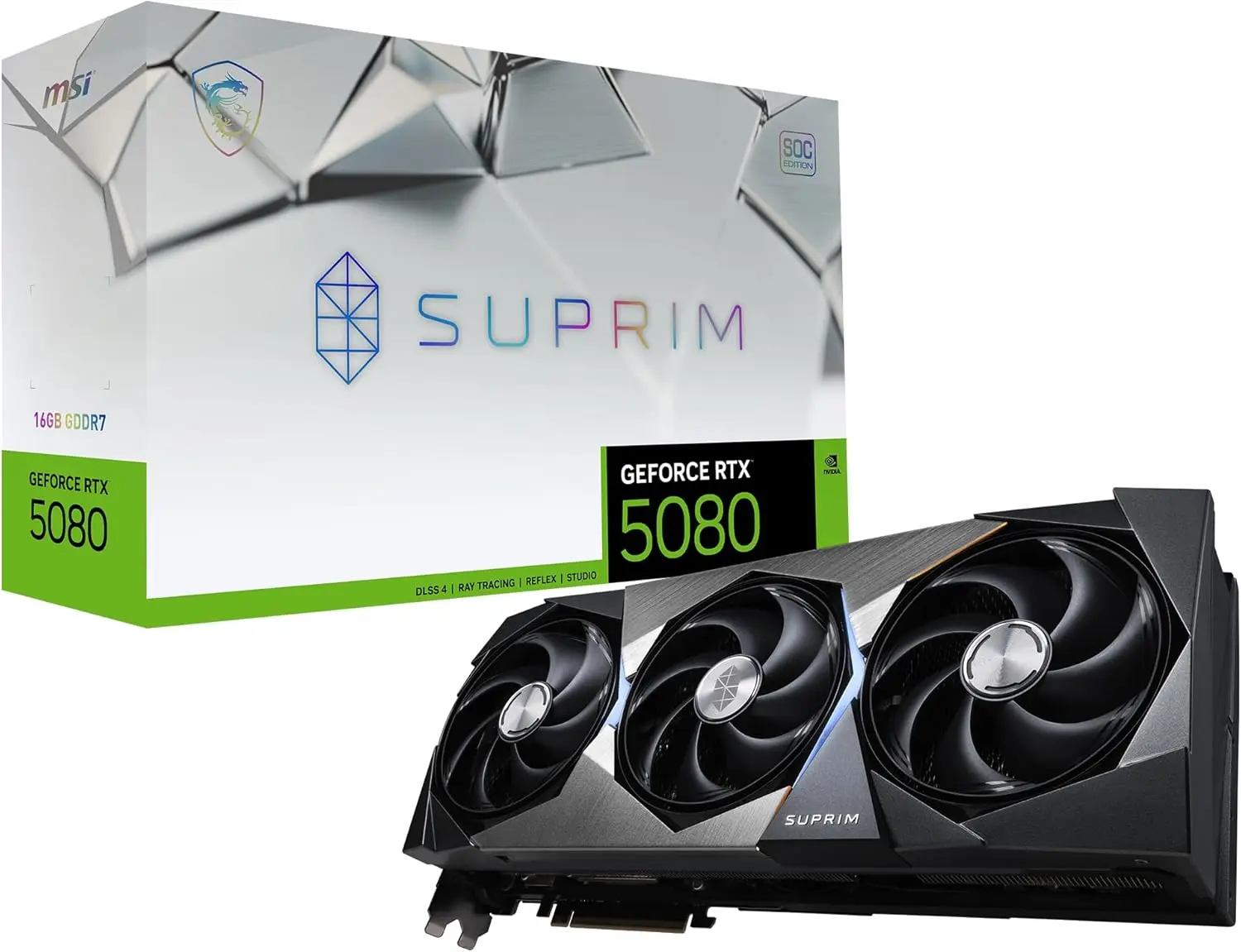 بطاقة رسومات M5l GAM1NG RTX_5080 16G SUPR1M SOC سعة 16 جيجابايت GDDR7