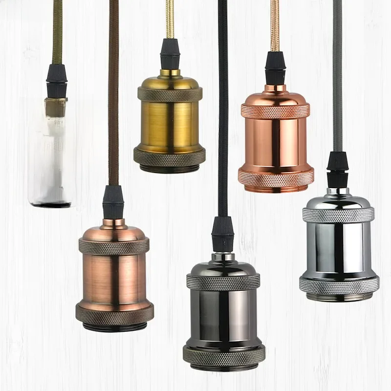 Douille de lampe Vintage, support de lampe à vis Edison, bases d'ampoule E27 E26, ampoule Edison 90-265V, lampe suspendue industrielle pour la décoration de la maison
