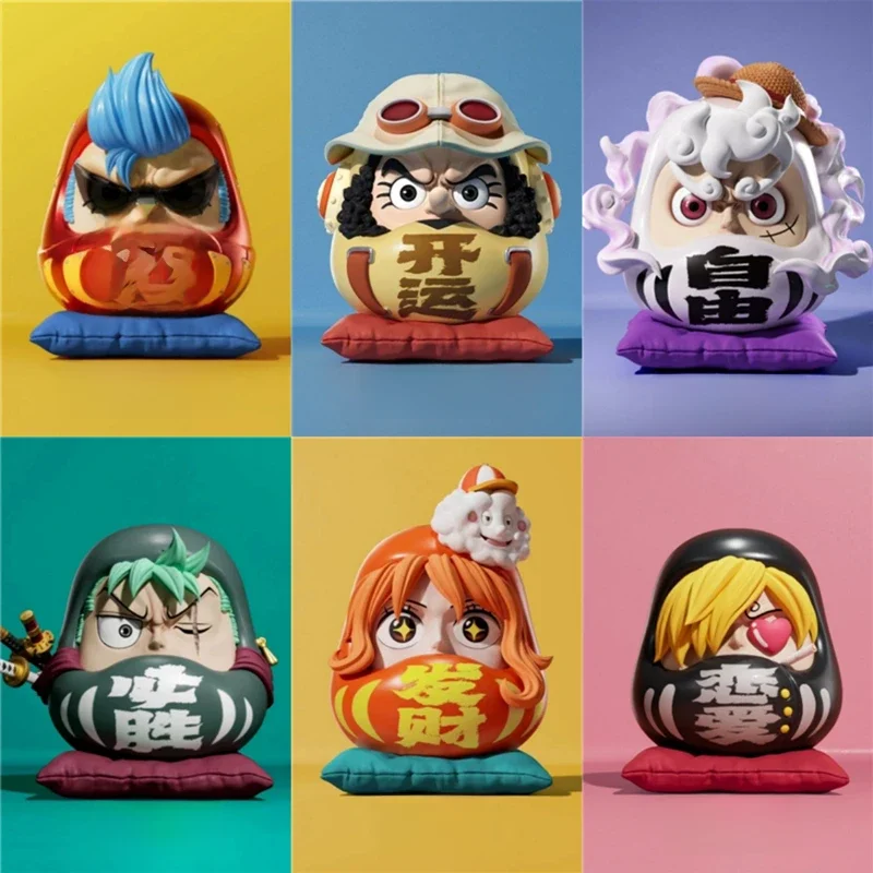 6cm q-versão uma peça anime figura nika luffy zoro sanji nami cos super dharma estatueta estátua de