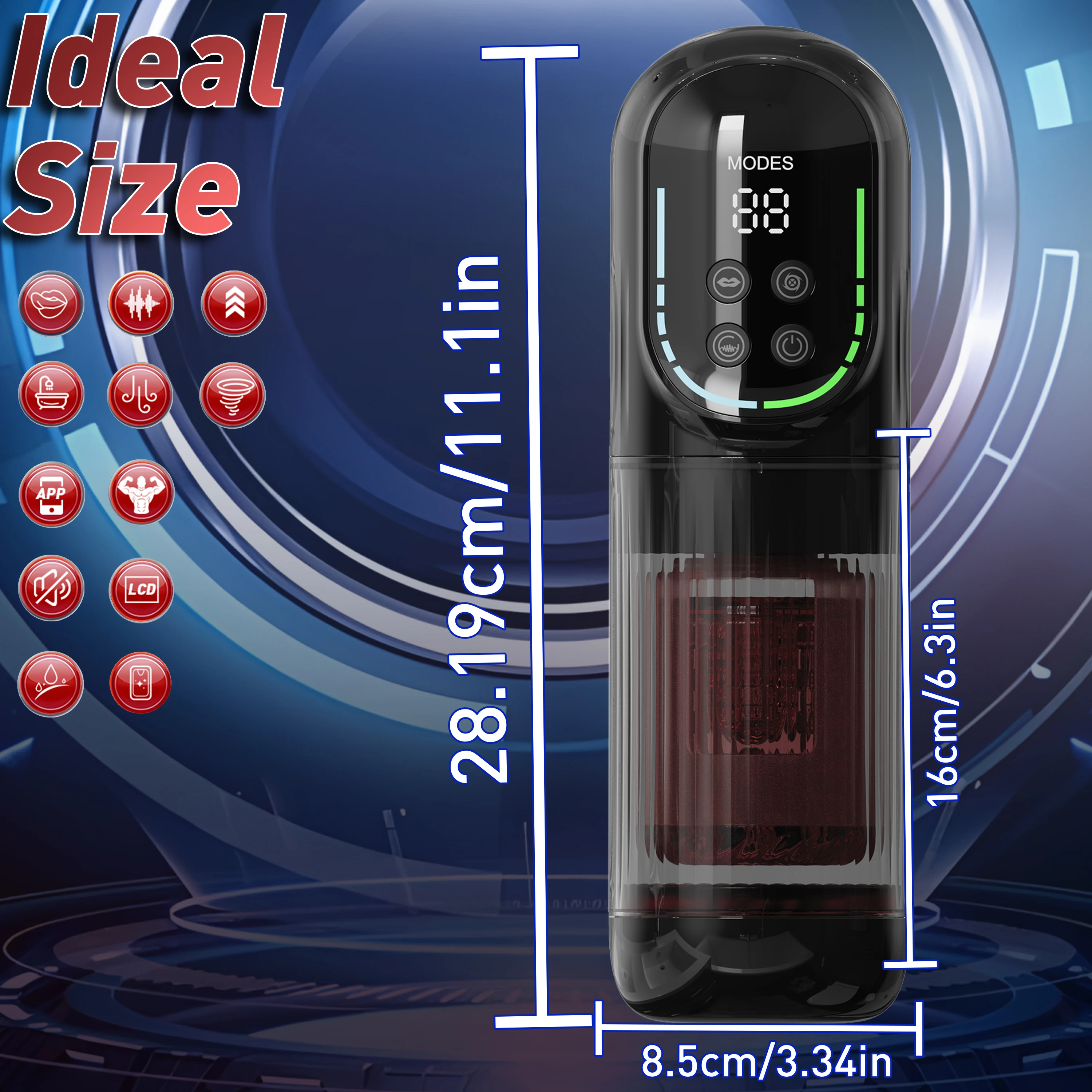 ألعاب الكبار 4 في 1 جهاز استمناء كهربائي للرجال يتميز بالاهتزاز والشفط واللعق وأوضاع الجة ألعاب جنسية #6