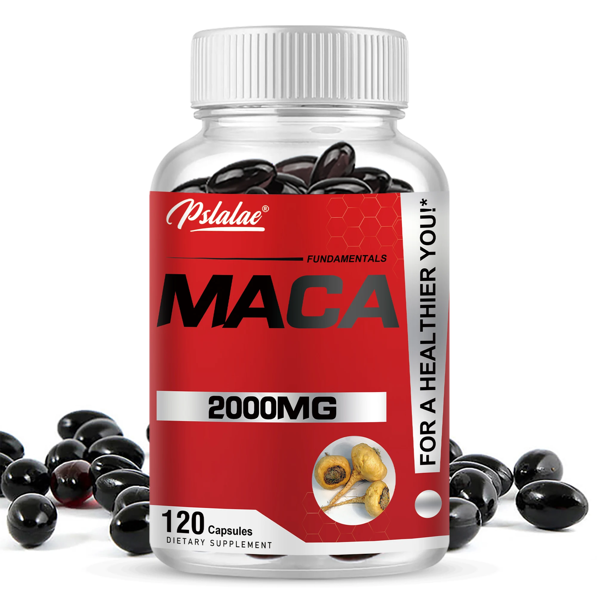 Suplement Maca Root-wspomaga wyniki sportowe, buduje mięśnie i siłę, łagodzi stres, poprawia nastrój-120 kapsułki