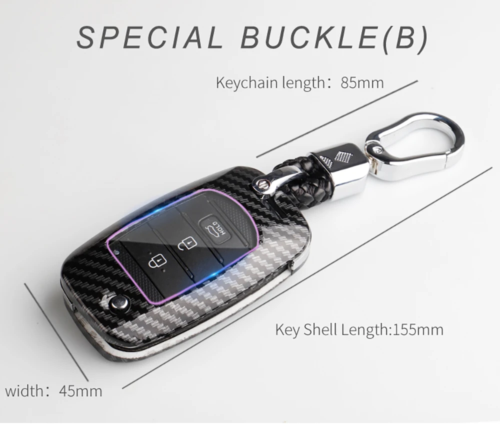 1PCS  Kia All-Inclusive Carbon Fiber Texture Key Shell – Premium Protection and Stylish Upgrade for Your Kia Car Key