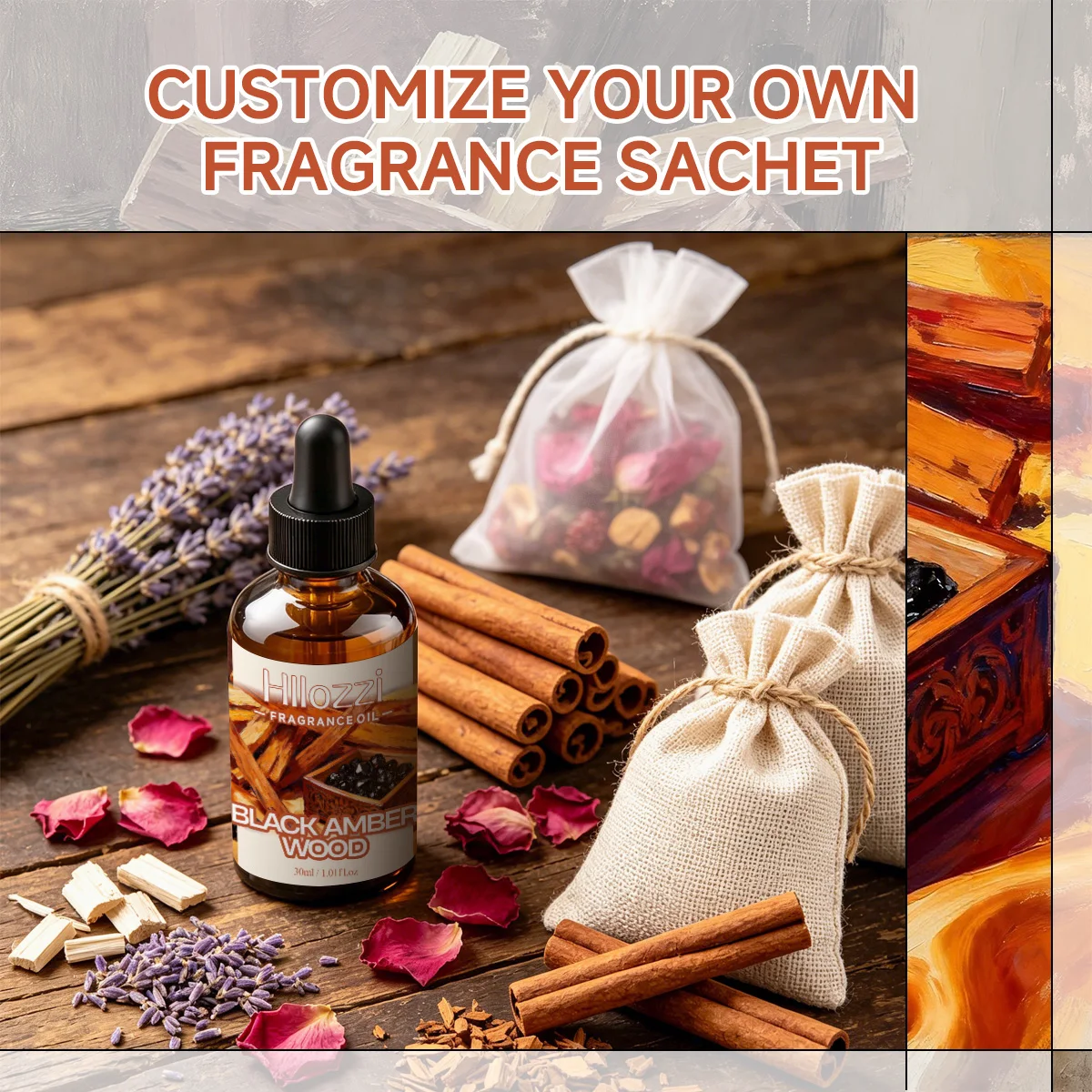 Black Amber Wood Fragrance, Warm Woody Scent for Diffusers, DIY Crafts & Aromatherapy, Rich, Smooth and Luxurious Aroma