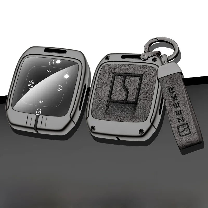 2022 brandneue Zink legierung Leder TPU Schutzhülle Schnalle Auto Smart Remote Key Bag für Zeekr 001