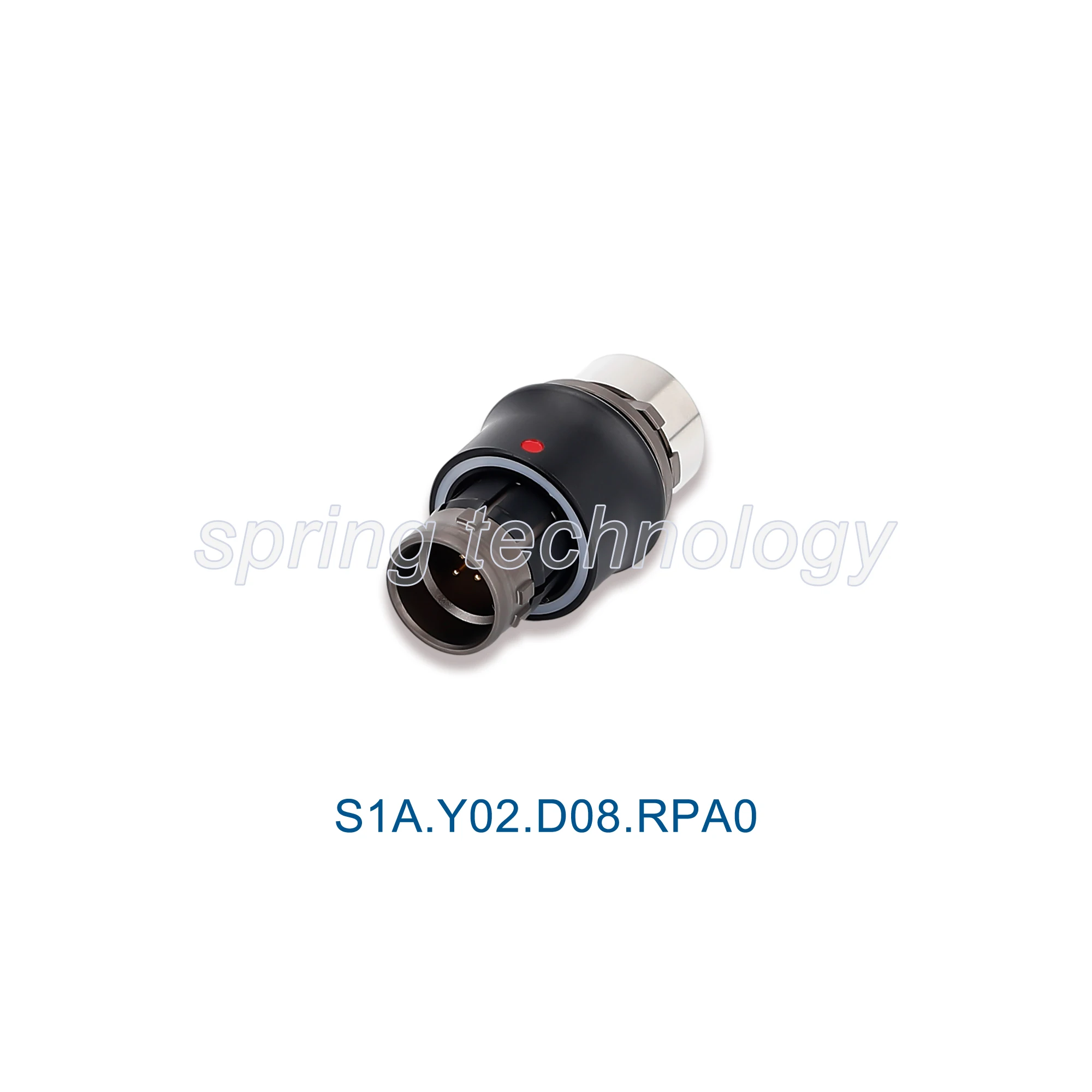 S12YAR-PD8XJG0-000, FX Series Y Version Push-pull Self-latching Multipole Ethernet Connector, S1A.Y02.D08.RPA0