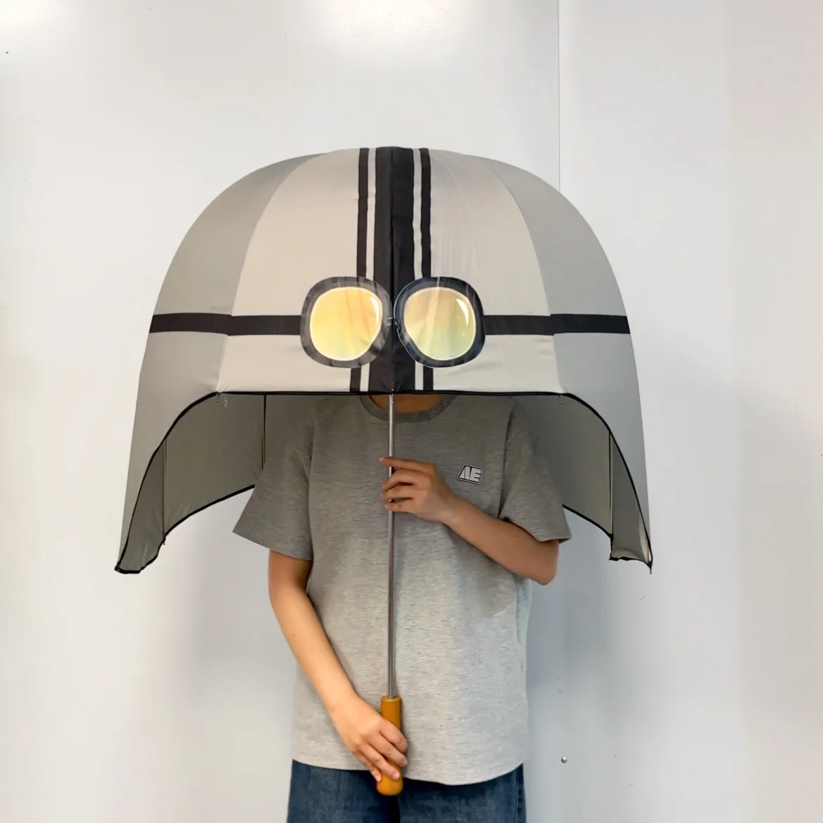 Unique Creative Helmet Umbrella Hat for Adults, Black Sunshade, Enlarged and Thickened, Halloween Christmas Gift, Birthday Gift, Holiday Gift, All-Round Protection Gift