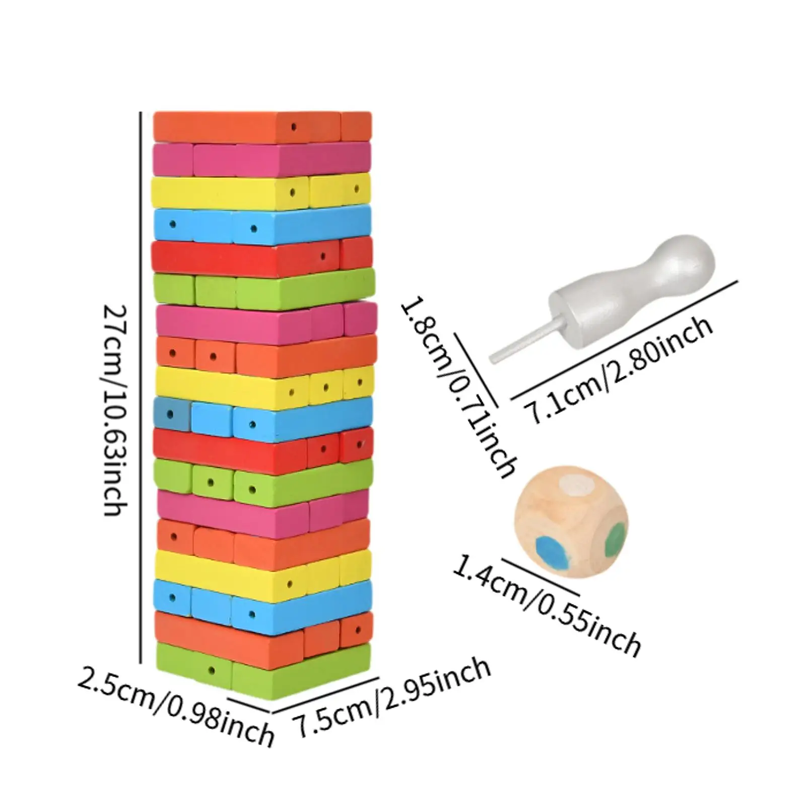 كتل خشبية التراص لعبة الطاولة لعبة الأطفال التنمية الفكرية الملونة التراص كتلة للأطفال الكبار الألغاز اللعب