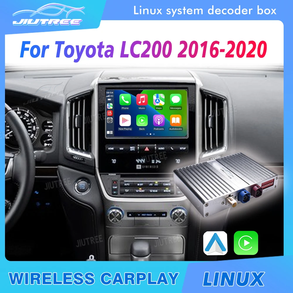 Linux System For Toyota Land Cruiser 200 LC200 2016-2021 Wireless Apple CarPlay Android Auto Stereo Upgrade Oem screen Retrofit